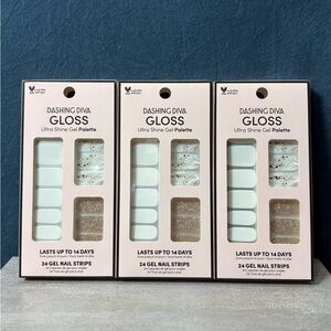 Dashing Diva Gloss Ultra Shine Gel Palette - White and Gold 3 boxes